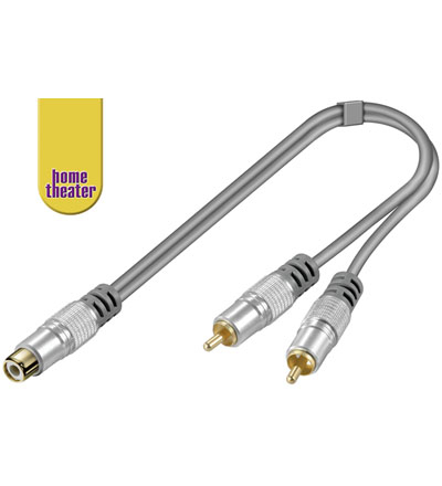 Cable Audio 2xrca-m A 1xrca-h 015m Hq Blister